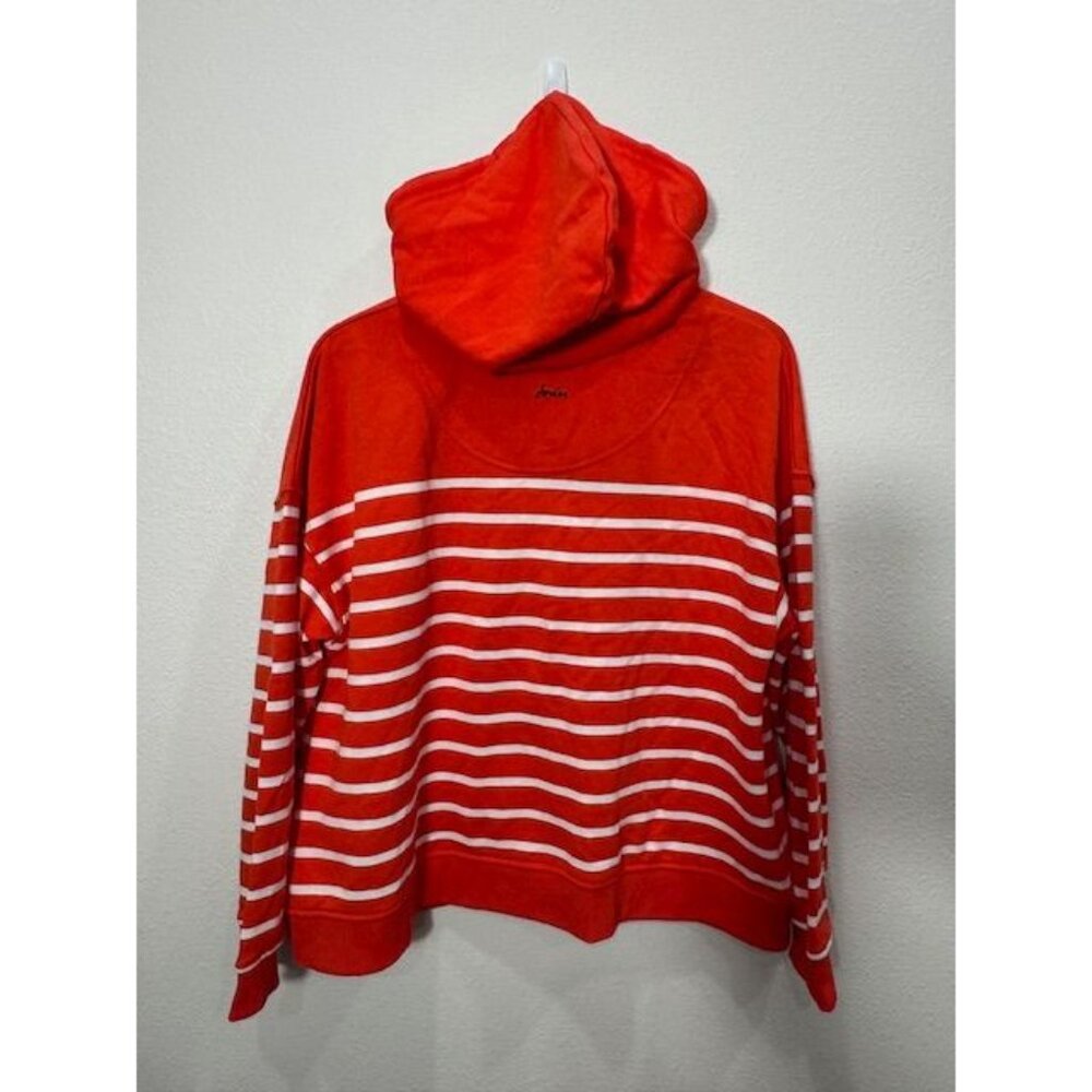 NWT Womens Joules Red & White Striped Zip-Up Hoodie w/Dachshund Embroidery - Picture 13 of 16